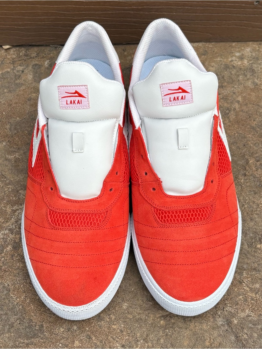 Lakai Cambridge Bright Orange / Infrared DeluxLite Skate Shoes Mens 14 Low Top⁠